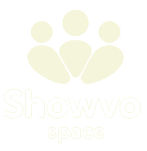 The official logo of showvo.space. This symbol above represents a group of people together sharing the same space.